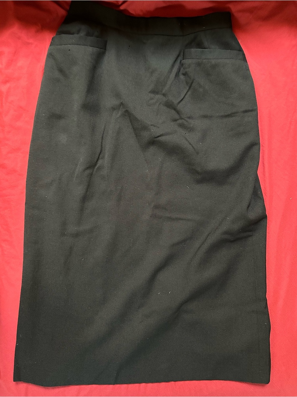 Evan Picone Black Pencil Skirt 100 percent wool Size 10